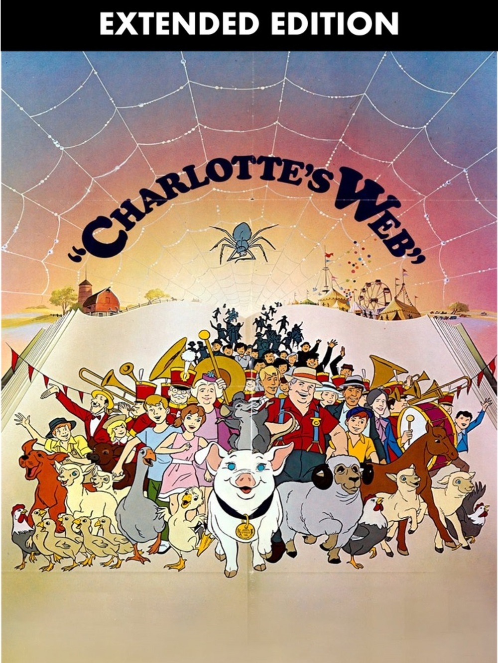 Vintage Charlotte's Web Illustrated VHS Cover - Multicolor